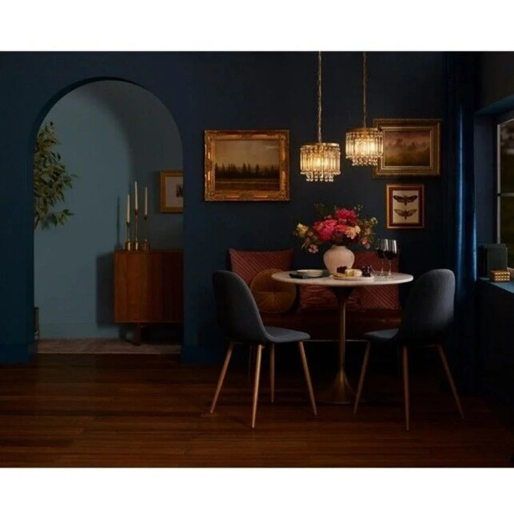 (New) Avec Cerise Collection Luxery Brushed Gold Pendant‎  Chandelier Light